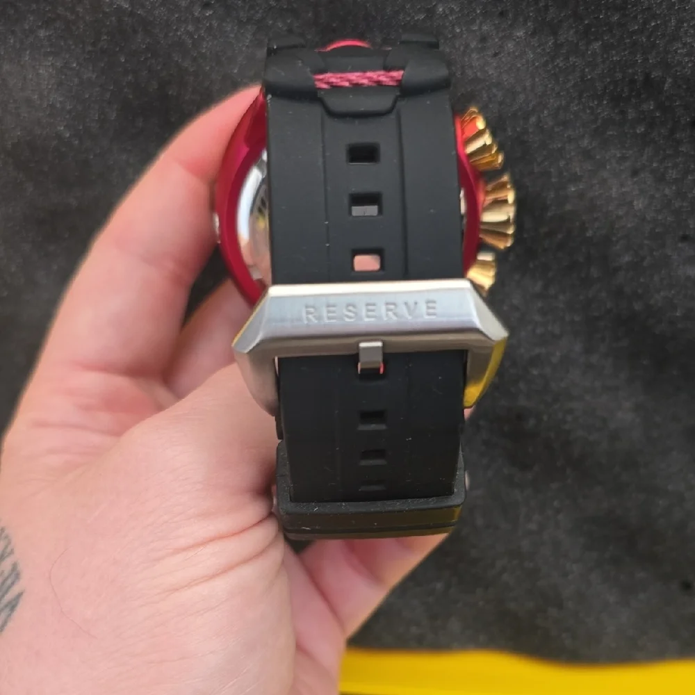 Invicta Gold and Red Chronograph Watch - Picture 4 of 5